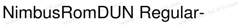 NimbusRomDUN Regular字体转换